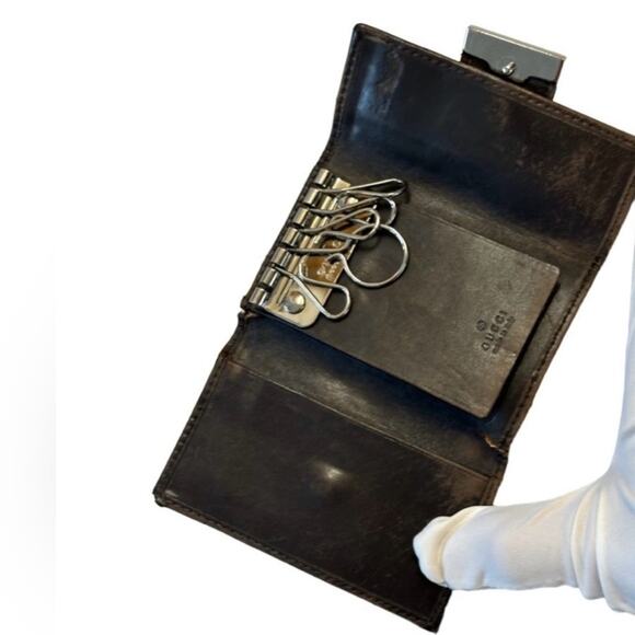 Gucci Wallet Key Ring Gucci Key Holder 6 Rings - Picture 2 of 13